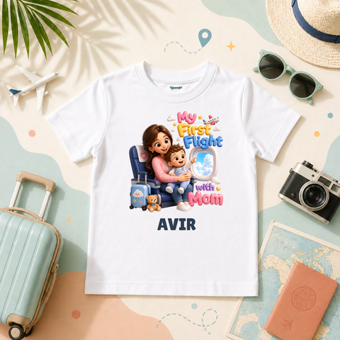 My First Flight With Mom Avir Cute Baby Travel Adventure Full Of Joy