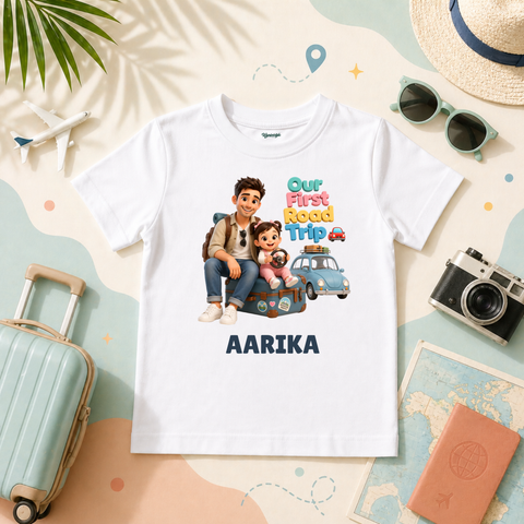 Our First Road Trip Baby Girl For Cute Little Travelers With Loving Dad
