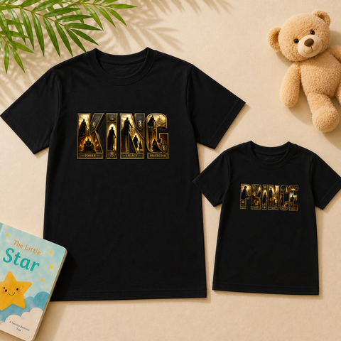 Father’s Day Royal Dad & Kid Matching T-Shirts