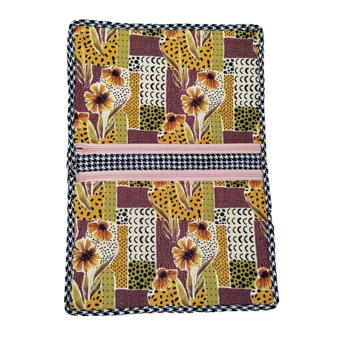 MIDNIGHT PEACH PETALS PRINT MAXSTOR TOILETRY BAG