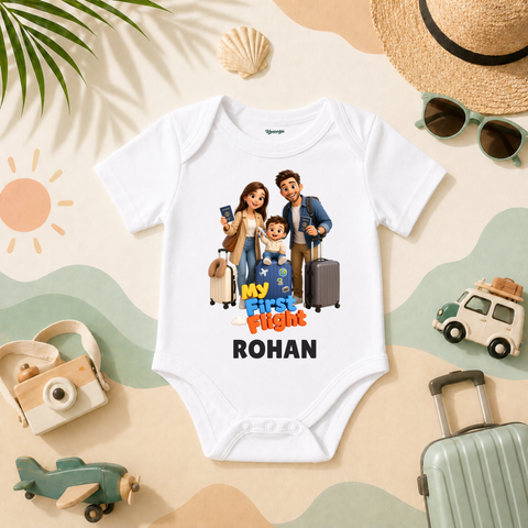 My First Flight Family Travel Personalized Name T Shirt