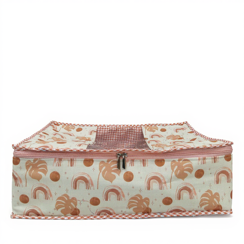 TERRACOTTA RAINBOWS PRINT PRINT GRAND SAREE ORGANIZER