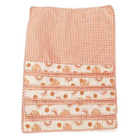 TERRACOTTA RAINBOWS PRINT PRINT GRAND SAREE ORGANIZER