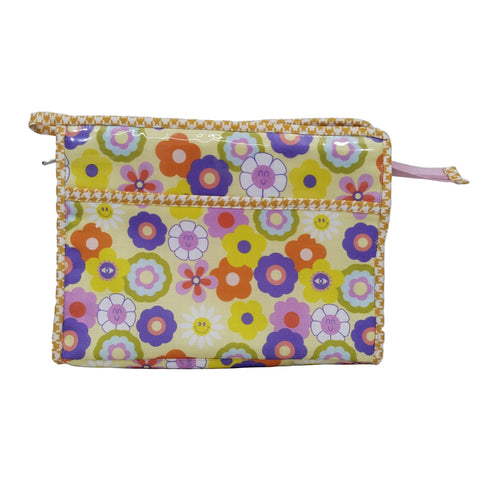 CANDY POP FLOWER PRINT TRIOZIP TOILETRY BAG