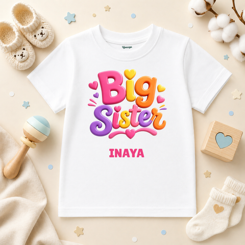 Big Sister Personalized Kids T-Shirt
