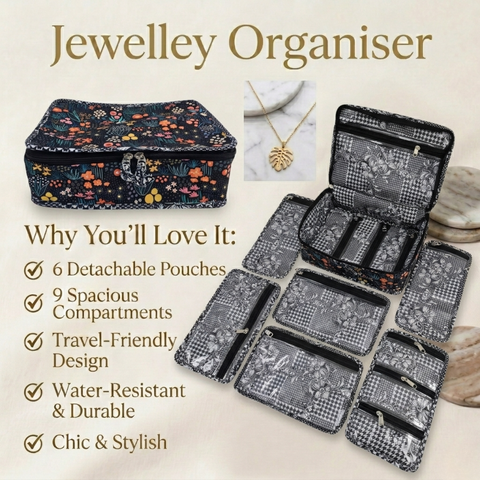 FLORA FIESTA PRINT JEWELRY ORGANIZER