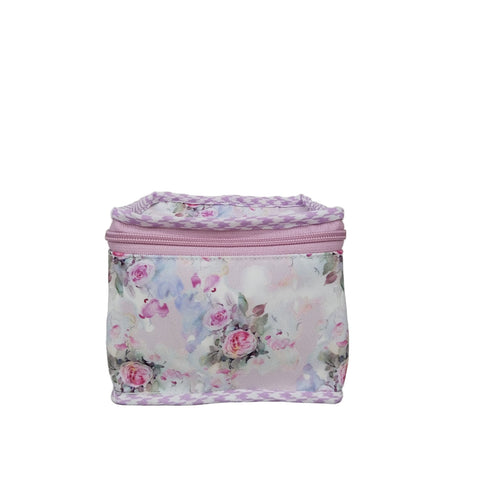 PINK ROSE GARDEN PRINT EARRING ORGANIZER