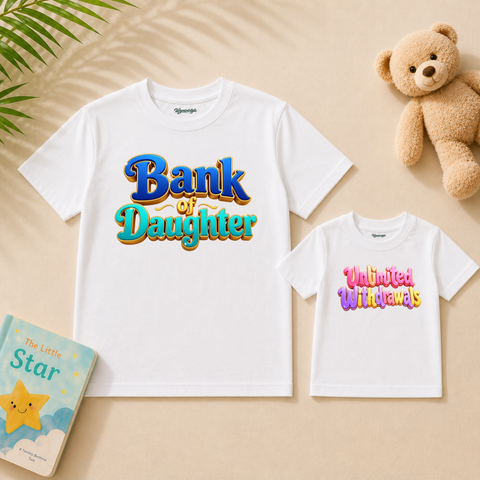 Father’s Day Bank of Daughter Matching T-Shirts