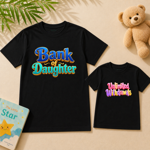 Father’s Day Bank of Daughter Matching T-Shirts