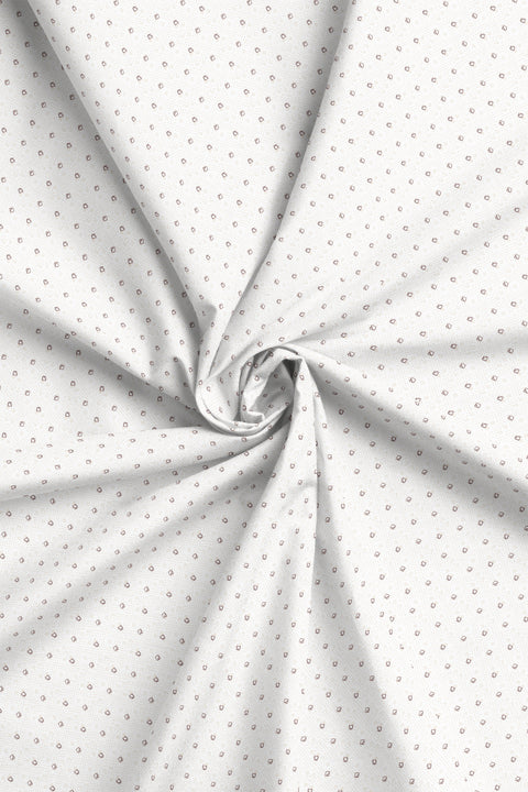 PLAIN WHITE WITH CHECKS FABRIC