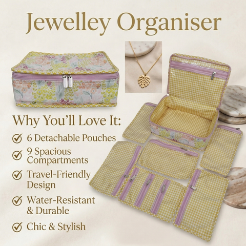 SUNSHINE GARDEN BLOSSOM PRINT JEWELRY ORGANIZER