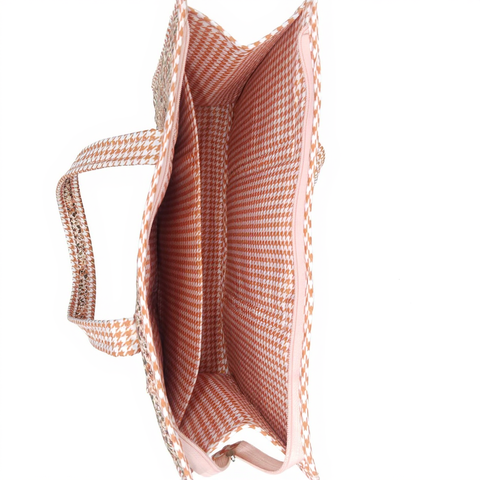 CORAL BLOSSOM DITSY PRINT SMALL TOTE BAG