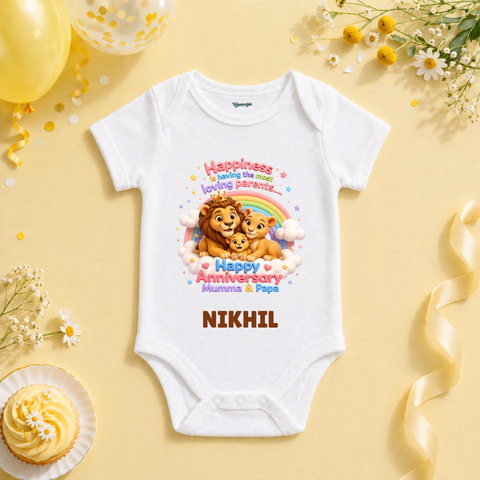 Lion Family Anniversary Custom Name T Shirt