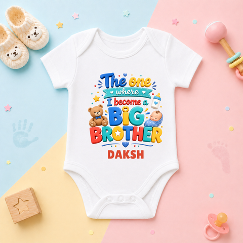 The One Where I Become Big Brother Custom Name Kids T Shirt