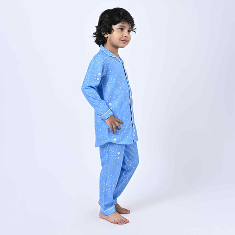 Moon Star Printed Kids Night Suit
