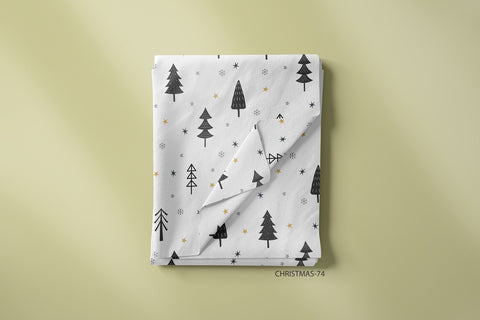 Christmas Tree With Golden & Black Stars