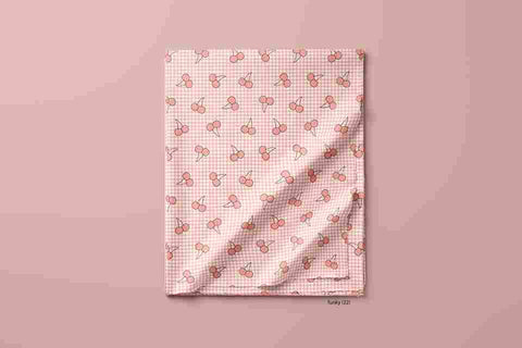 Cherry In Baby Pink Checks