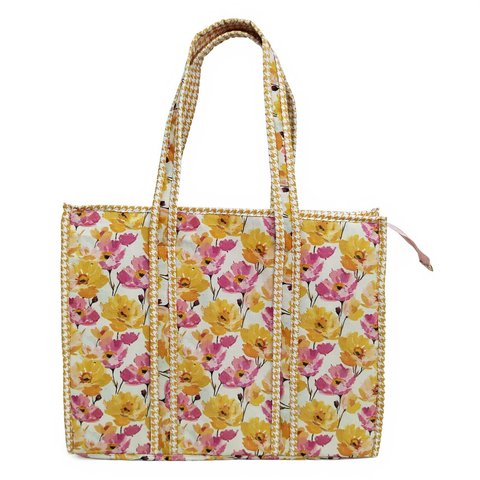 SUNBEAM DAISIES PRINT SMALL TOTE BAG