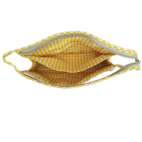 SUNSHINE BLOOM PRINT TRAVEL MAKEUP POUCH SET