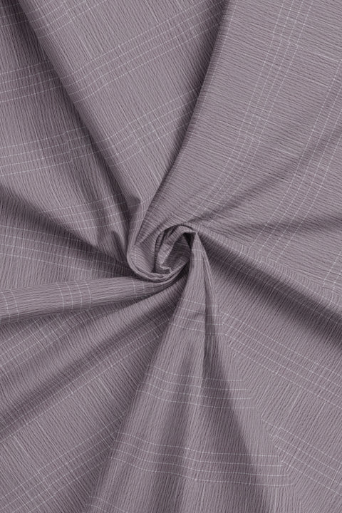 PURPLE CHECKS POPCORN FABRIC