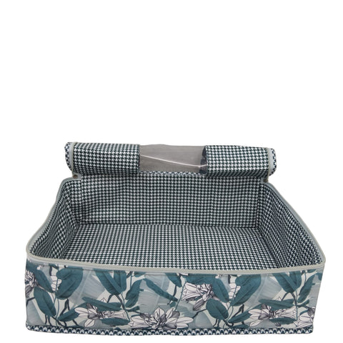 TEAL MAGNOLIA GROVE PRINT GRAND SAREE ORGANIZER