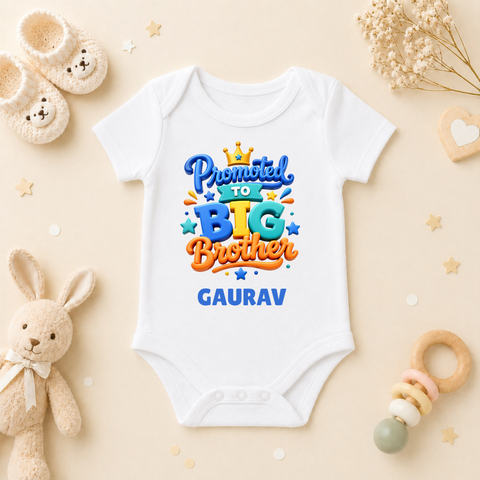 Promoted to Big Brother Custom Name Kids T Shirt