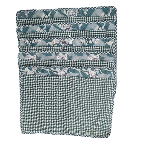 TEAL MAGNOLIA GROVE PRINT GRAND SAREE ORGANIZER