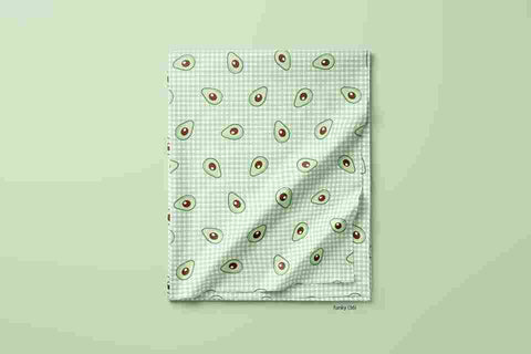 Avocado In Light Green Checks