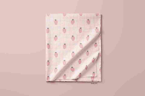 Strawberry In Baby Pink Checks