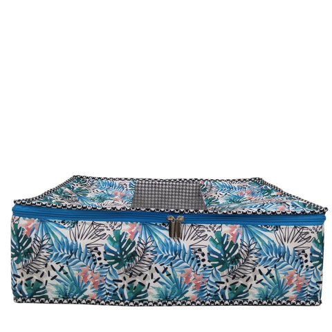 TROPICAL TEAL JAM PRINT GRAND SAREE ORGANIZER
