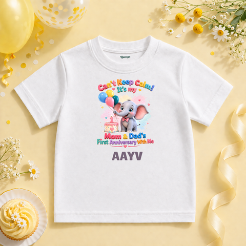 Funny Elephant Anniversary Custom Name T Shirt