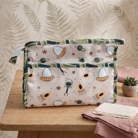 SPACE INVADERS PRINT TrioZip Toiletry Bag