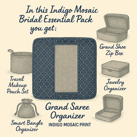 INDIGO MOSAIC Print Bridal Essential Pack