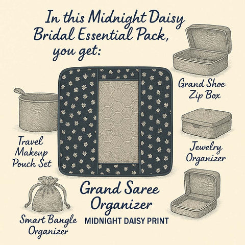 MIDNIGHT DAISY PRINT Bridal Essential Pack