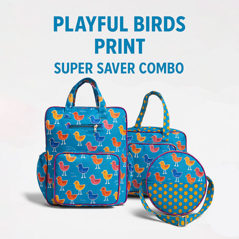 PLAYFUL BIRDS PRINT Super Saver Combo