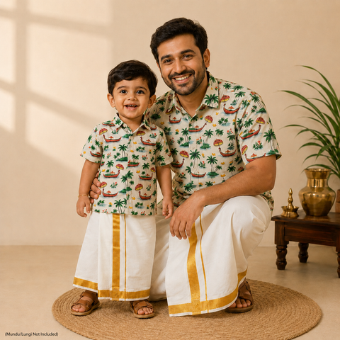 Daddy & Me Little Onam Boat Ride Shirt
