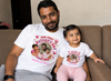 Our First Father’s Day Together Pink Personalized Combo T Shirt