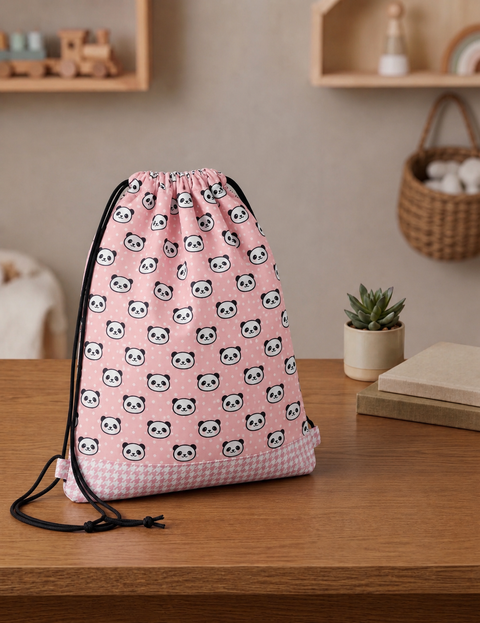 BEAR HUGS PRINT DRAWSTRING BACKPACK