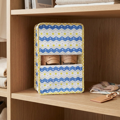 STARRY CHEVRON PRINT GRAND SHOE ZIP BOX