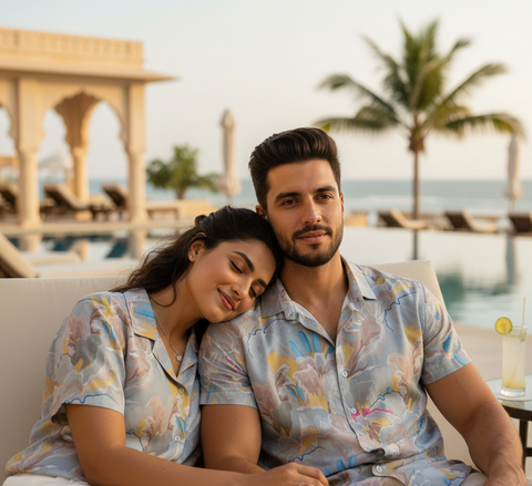 BLUE FLORAL PRINTED SHIRT