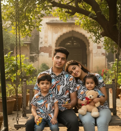 LIGHT COLOUR ZEBRA PRINTED SHIRT