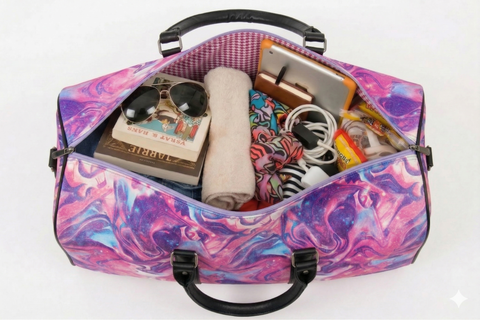 COSMIC CANDY PRINT DUFFLE BAG