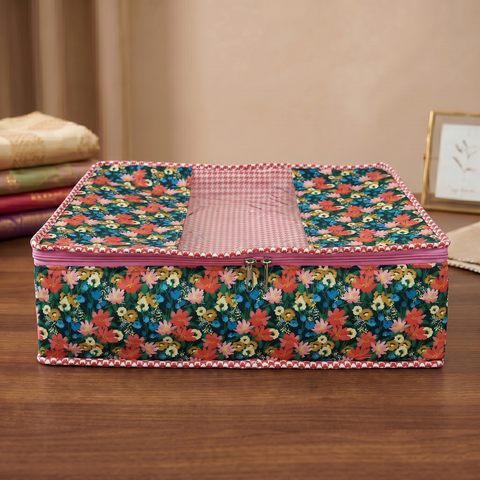 MIDNIGHT MARIGOLD PRINT GRAND SAREE ORGANIZER