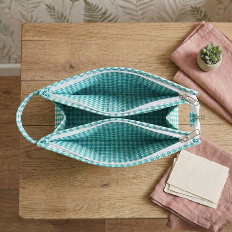FRUIT FIESTA PRINT TRIOZIP TOILETRY BAG