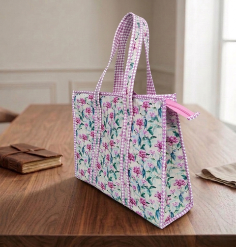 LAGOON PALM VISTA PRINT SMALL TOTE BAG