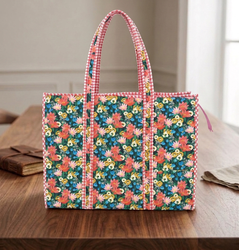 MIDNIGHT MARIGOLD PRINT SMALL TOTE BAG