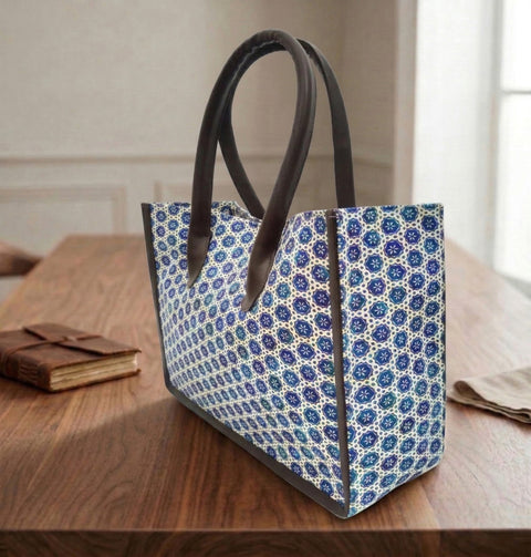 MOROCCAN INDIGO TRAVEL LEATHER BAG