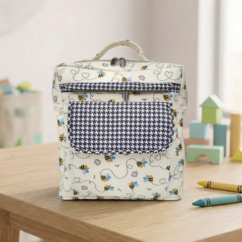 HONEYBEE DOODLE PRINT KIDS BACKPACK