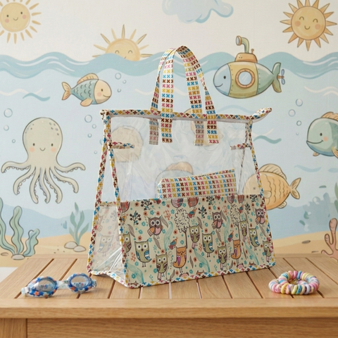 OWL MEADOW PRINT SWIMMING BAG