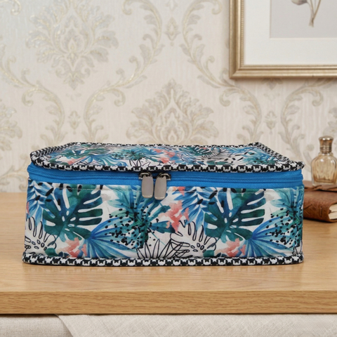 TROPICAL TEAL JAM PRINT JEWELRY ORGANIZER